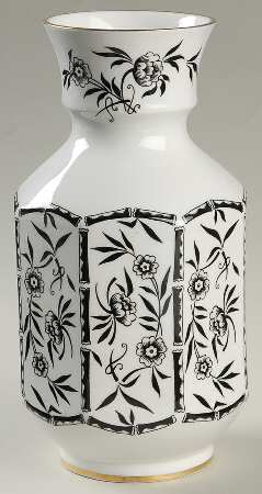 Bamboo Black 8" Vase