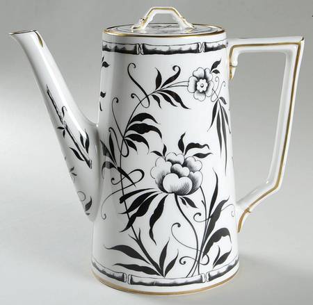 Bamboo Black Coffee Pot & Lid
