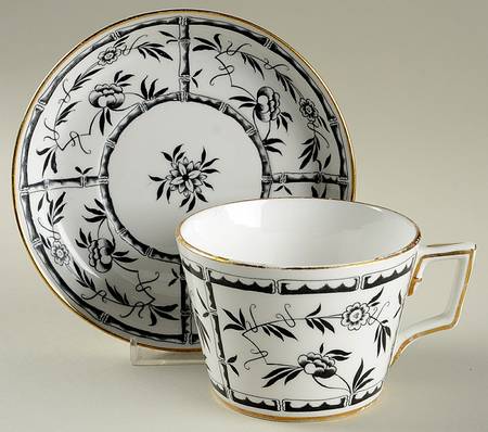 Bamboo Black Oversized Cup & Saucer Set