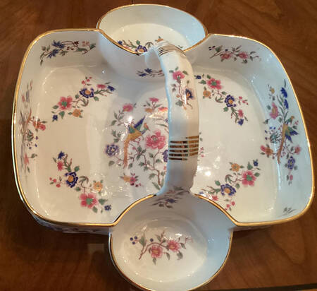 Bird of Paradise Strawberry Basket, No Creamer or Open Sugar