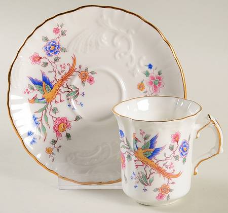 Bird of Paradise Flat Demitasse Cup & Saucer Set