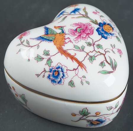 Bird of Paradise Small Heart Shape Box & Lid
