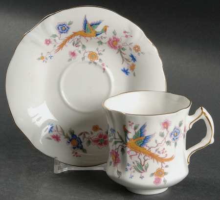 Bird of Paradise Flat Cup & Saucer Set