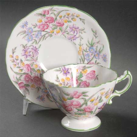 Bridal Rose Footed Cup & Saucer Set