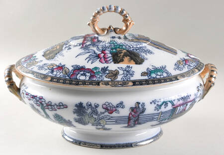 Chinese Oval Tureen & Lid