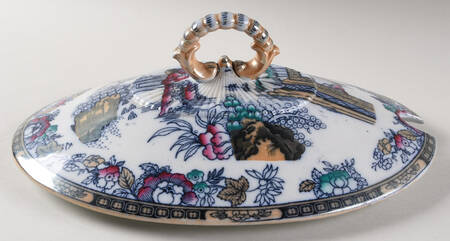 Chinese Lid for Oval Tureen
