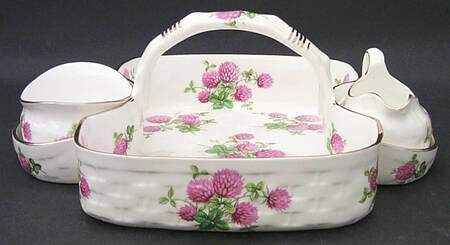 Clover Strawberry Basket W/Creamer & Open Sugar