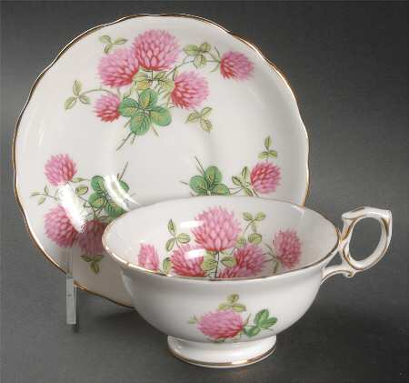 Clover Footed Cup & Saucer Set