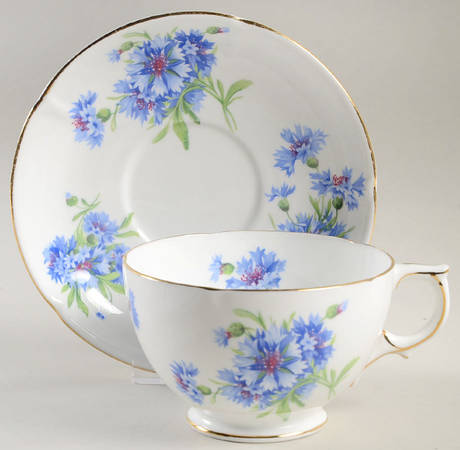 Cornflower Blue Oversized Cup & Saucer Set