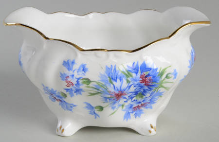 Cornflower Blue Oval Open Sugar Bowl