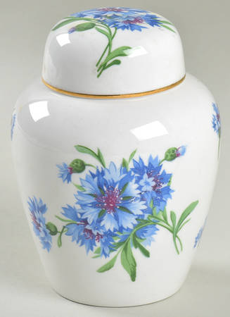 Cornflower Blue Small Ginger Jar & Lid