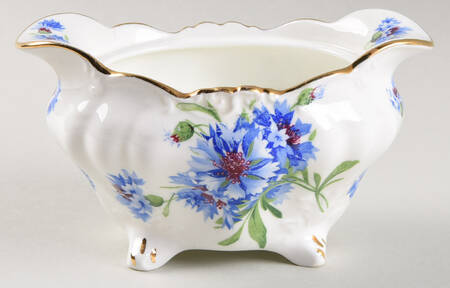 Cornflower Blue Oval Sugar Bowl No Lid