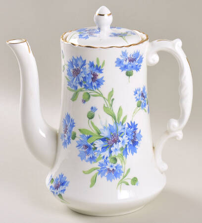 Cornflower Blue Coffee Pot & Lid