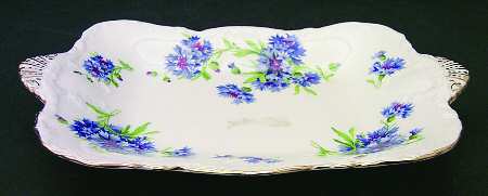 Cornflower Blue Sandwich Plate