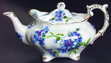 Cornflower Blue Individual Teapot & Lid
