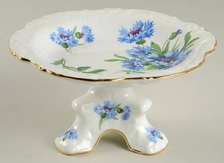 Cornflower Blue Round Compote (Height X Width)