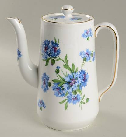 Cornflower Blue Coffee Pot & Lid