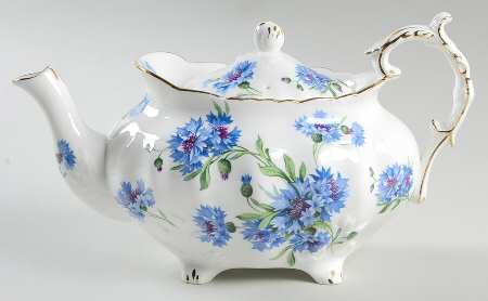Cornflower Blue Teapot & Lid