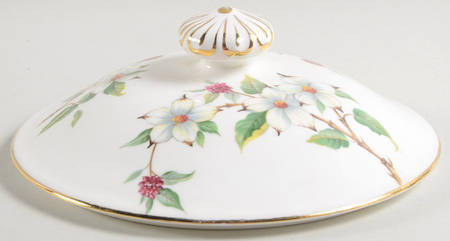Dogwood Blossom Lid for Round Vegetable