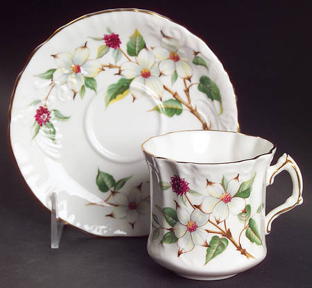 Dogwood Blossom Flat Cup & Saucer Set