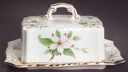 Dogwood Blossom Square Covered Butter