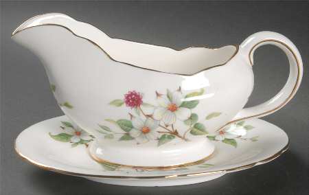Dogwood Blossom Gravy Boat & Underplate