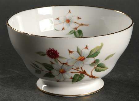 Dogwood Blossom Cranberry Bowl