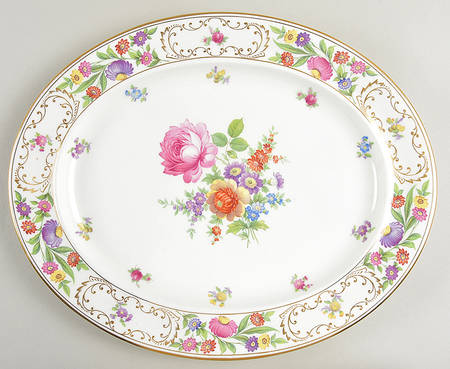 Dresden Sprays 14" Oval Serving Platter