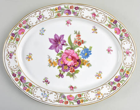Dresden Sprays 12" Oval Serving Platter