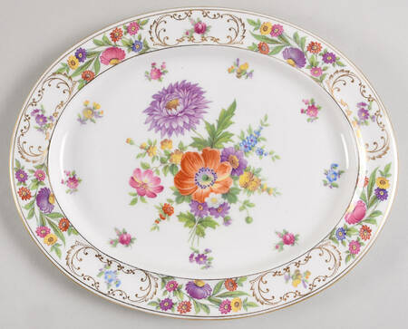 Dresden Sprays 11" Oval Serving Platter