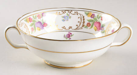 Dresden Sprays Footed Cream Soup Bowl