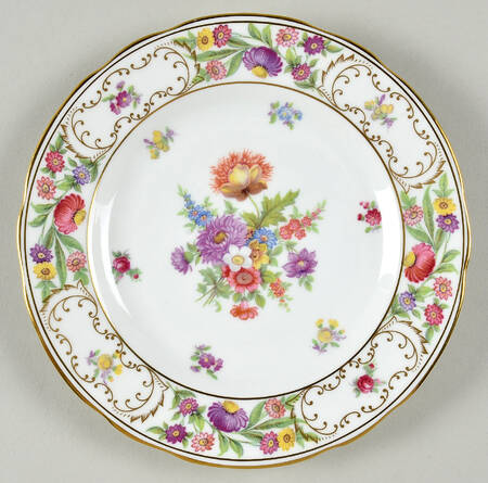 Dresden Sprays Accent Dessert Luncheon Plate