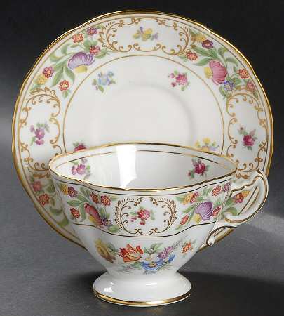 Dresden Sprays Footed Cup & Saucer Set