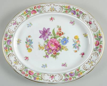 Dresden Sprays 13" Oval Serving Platter