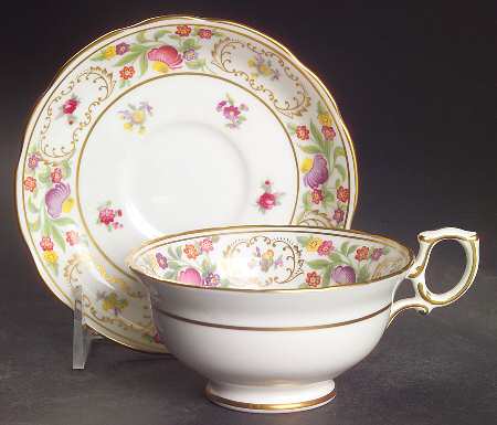 Dresden Sprays Footed Cup & Saucer Set