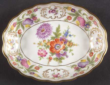 Dresden Sprays 5" Oval Sweet Meat Dish