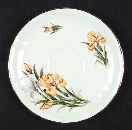 Flowers of Shakespeare's Day Saucer for Flat Cup