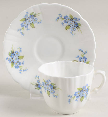 Forget Me Not Demitasse Cup & Saucer Set