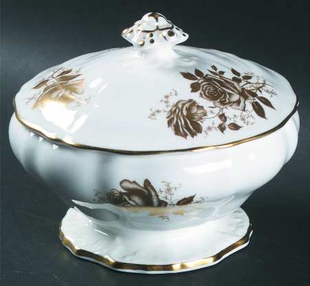 Golden Glory Pedestal Candy Box with Lid