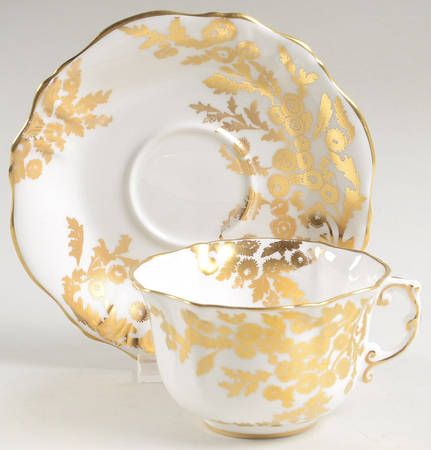 Golden Tansy Flat Cup & Saucer Set