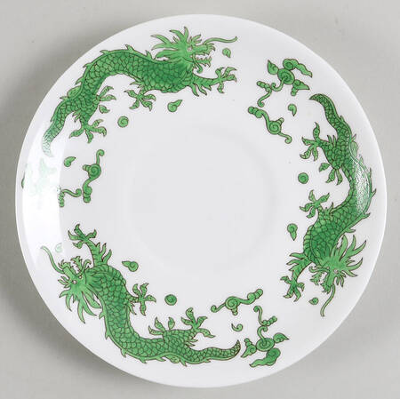 Green Dragon Saucer for Cream Soup Bowl