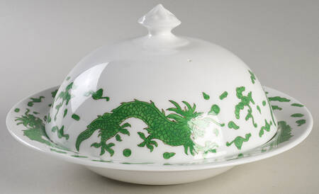 Green Dragon Muffin Dish & Lid by Hammersley
