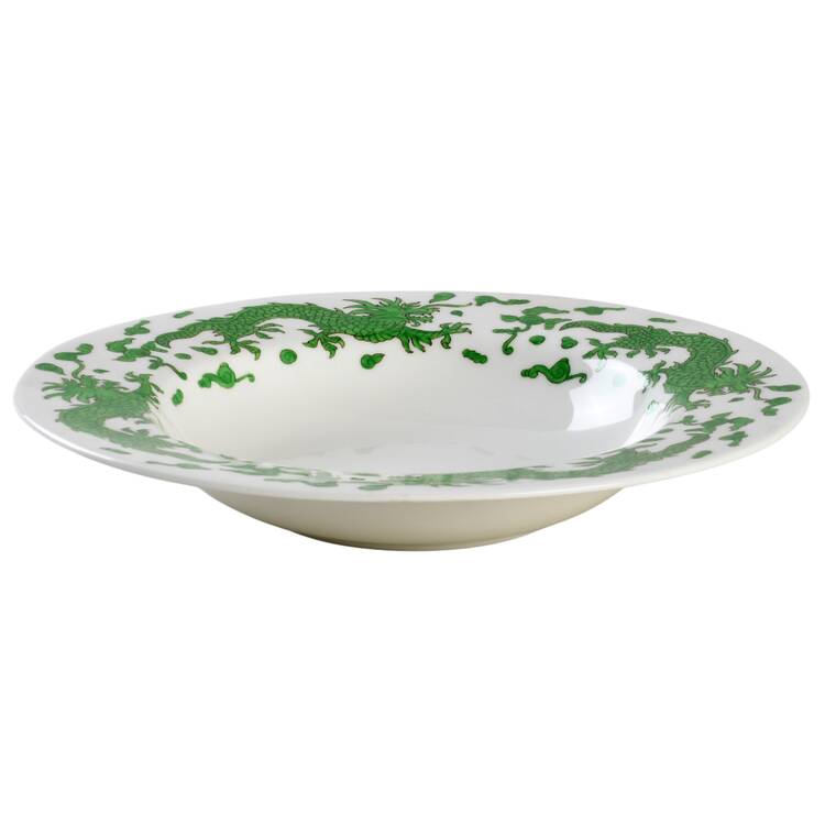 Green Dragon Rim Soup Bowl