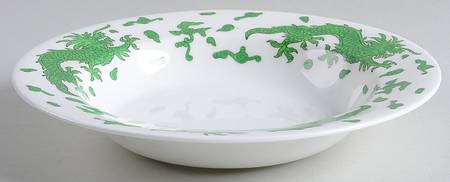 Green Dragon Rim Soup Bowl