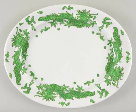Green Dragon 13" Oval Serving Platter