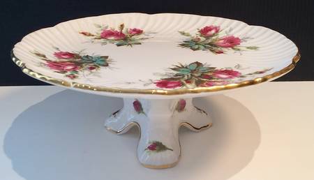 Grandmother's Rose 8" Diameter Pedestal Cake Stand