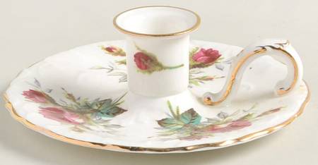 Grandmother's Rose Handled Candleholder
