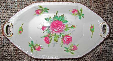 Grandmother's Rose 6" Handled Tray