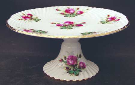 Grandmother's Rose 10" Diameter Pedestal Cake Stand