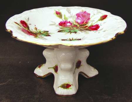Grandmother's Rose Round Compote (Height X Width)